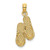 Image of 14K Yellow Gold Antigua, W.I. Double Flip-Flop Pendant