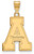Image of 14K Yellow Gold Appalachian State University Large Pendant by LogoArt (4Y004APS)