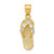 Image of 14K Yellow Gold April/CZ Simulated Birthstone Flip Flop Pendant