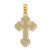 Image of 14K Yellow Gold Arrow Tip Lace Center Cross Pendant