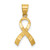 Image of 14K Yellow Gold Awareness Pendant C904