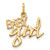 Image of 14K Yellow Gold Baby Girl Charm C1068