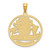 Image of 14K Yellow Gold Bahamas Crest In Textured Frame Pendant