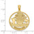 Image of 14K Yellow Gold Bahamas Crest In Textured Frame Pendant