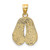 Image of 14K Yellow Gold Bahamas Double Sandals Pendant