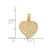 Image of 14K Yellow Gold Basket Weave Heart Pendant