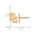 14K Yellow Gold Baylor University X-Small Post Earrings by LogoArt (4Y007BU)