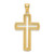 Image of 14k Yellow Gold Beaded & Polished Cross Pendant K9891