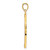 Image of 14k Yellow Gold Beaded & Polished Cross Pendant K9904