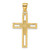 Image of 14k Yellow Gold Beaded & Polished Double Cross Pendant K9892