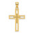 Image of 14k Yellow Gold Beaded & Polished Double Cross Pendant K9892