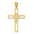Image of 14k Yellow Gold Beaded & Polished Double Cross Pendant K9893