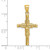 Image of 14K Yellow Gold Beaded Accent w/ Cross Behind Crucifix Pendant K8579