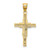 Image of 14K Yellow Gold Beaded Accent w/ Cross Behind Crucifix Pendant K8579