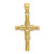Image of 14K Yellow Gold Beaded Accent w/ Cross Behind Crucifix Pendant K8579