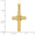 Image of 14K Yellow Gold Beaded Center Design Cross Pendant