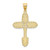 Image of 14K Yellow Gold Beaded Cross Pendant K8361