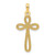 Image of 14K Yellow Gold Beaded Cross Pendant K9832
