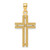 Image of 14K Yellow Gold Beaded Cross Pendant K9833