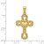 Image of 14K Yellow Gold Beaded Cross w/ Heart Pendant