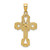 Image of 14K Yellow Gold Beaded Cross w/ Heart Pendant