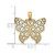 Image of 14K Yellow Gold Beaded Filigree Small Butterfly Pendant