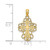 Image of 14K Yellow Gold Beaded Lace Trim Cross Pendant
