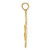 Image of 14K Yellow Gold Beveled Tipped Crucifix Pendant