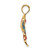Image of 14K Yellow Gold Blue & Pink Enameled Butterfly Pendant