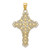 Image of 14K Yellow Gold Blue Enamel Filigree Cross Pendant