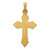 Image of 14K Yellow Gold Brushed & Polished Budded Cross Pendant