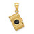 Image of 14k Yellow Gold Brushed & Polished Enameled Camera Pendant