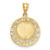 Image of 14k Yellow Gold Brushed & Polished Virgin Mary Pendant