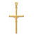 Image of 14k Yellow Gold Brushed & Shiny-cut Crucifix Cross Pendant