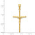 Image of 14k Yellow Gold Brushed & Shiny-cut Crucifix Cross Pendant