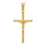 Image of 14k Yellow Gold Brushed & Shiny-cut Crucifix Cross Pendant