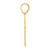 Image of 14K Yellow Gold Brushed Border Script Number 20 Pendant