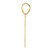 Image of 14K Yellow Gold Brushed Border Script Number 24 Pendant