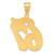 Image of 14K Yellow Gold Brushed Border Script Number 67 Pendant