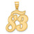 Image of 14K Yellow Gold Brushed Border Script Number 83 Pendant