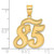 Image of 14K Yellow Gold Brushed Border Script Number 85 Pendant