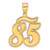 Image of 14K Yellow Gold Brushed Border Script Number 85 Pendant