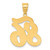 Image of 14K Yellow Gold Brushed Border Script Number 86 Pendant
