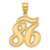 Image of 14K Yellow Gold Brushed Border Script Number 86 Pendant