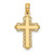 Image of 14K Yellow Gold Budded Cross Pendant D3501