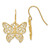 Image of 25mm 14K Yellow Gold Butterfly Earrings