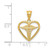 Image of 14K Yellow Gold Caduceus Heart Medical Pendant