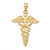 Image of 14K Yellow Gold Caduceus Pendant C2261
