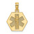 Image of 14K Yellow Gold Caduceus Textured Back Medical Pendant