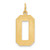 Image of 14K Yellow Gold Casted Large Shiny-Cut Number 0 Charm